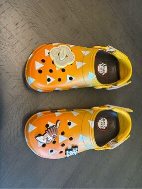 Mens Orange demon slayer crocs! Decorative Charms